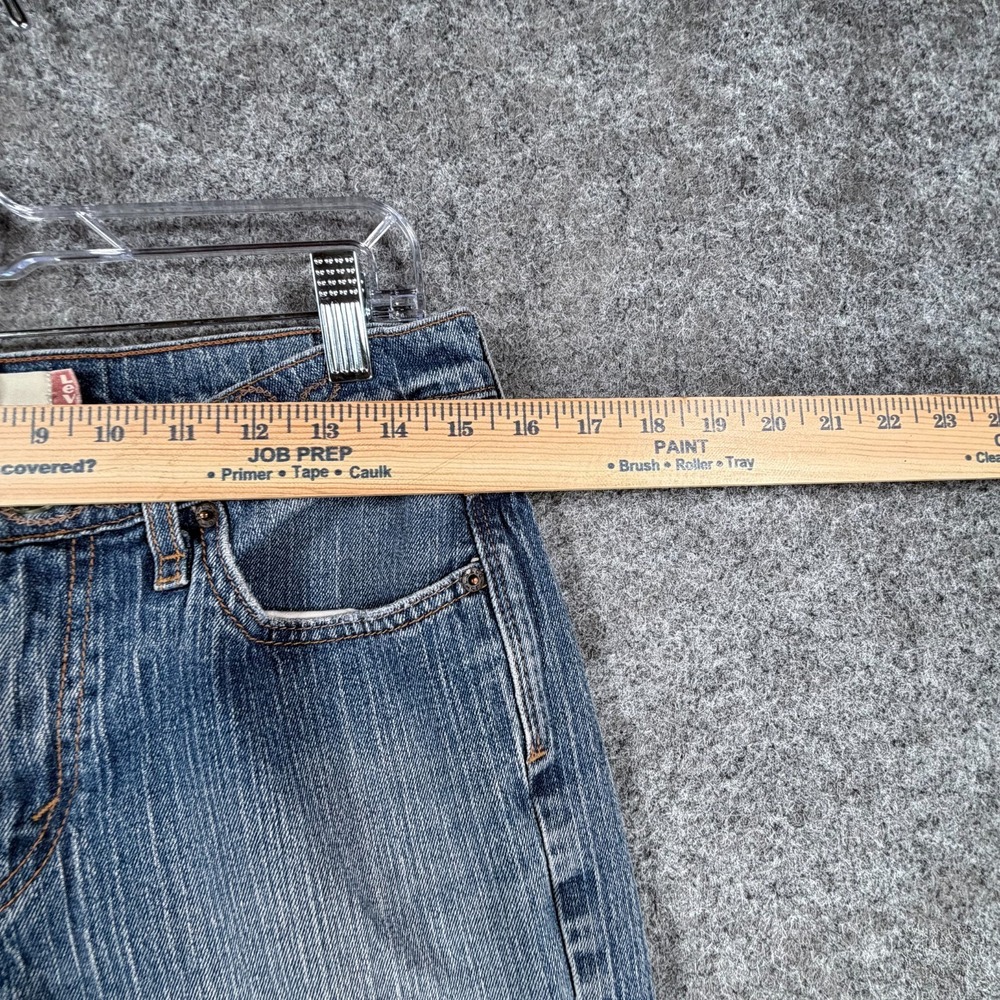 Levis 515 Capri Jeans Women 8 Blue Denim Cotton Mid Rise Straight Leg Cuffed Hem - Picture 16 of 16